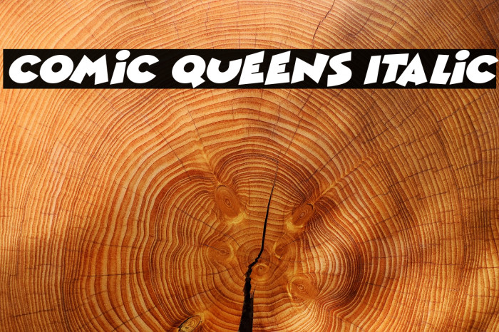Comic Queens Italic Schriftart examples