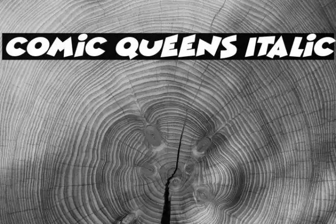 Comic Queens Italic Font examples
