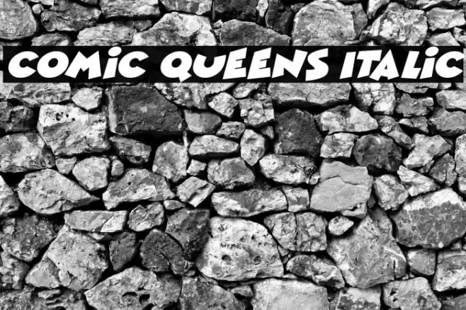 Comic Queens Italic Font examples