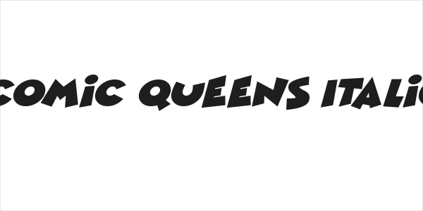 Comic Queens Italic Logo