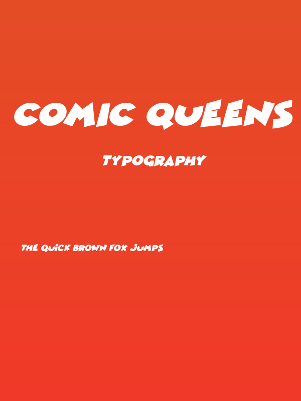 Comic Queens Italic Poster