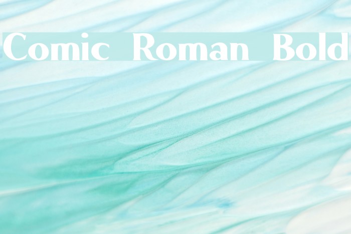 Comic Roman Bold Font examples