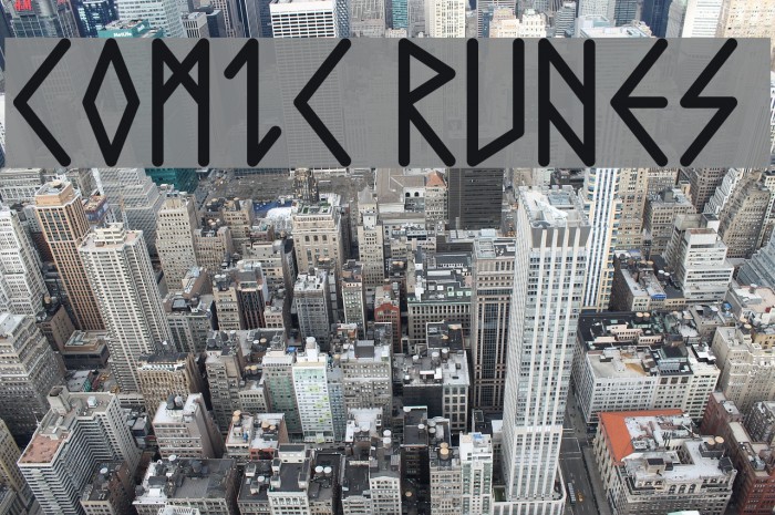 Comic Runes Font examples