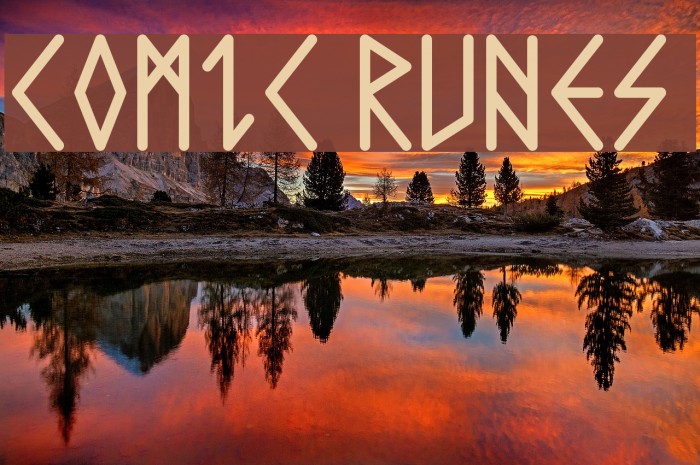 Comic Runes Font examples