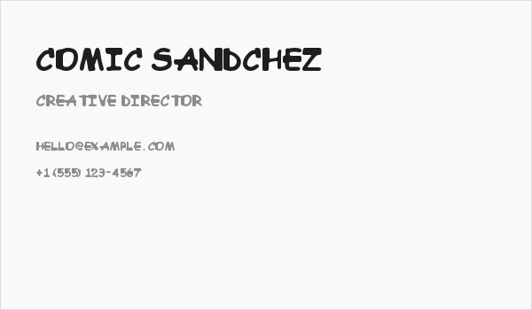 Comic Sandchez Business Card