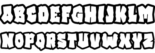 Comic Stone Outline Шрифта ВЕРХНИЙ