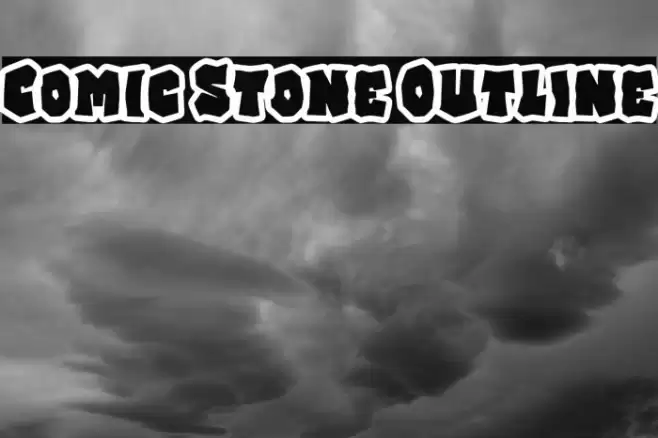 Comic Stone Outline Font examples