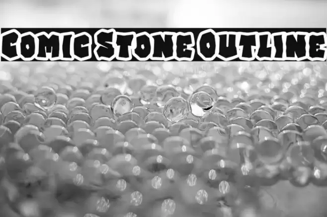 Comic Stone Outline Font examples