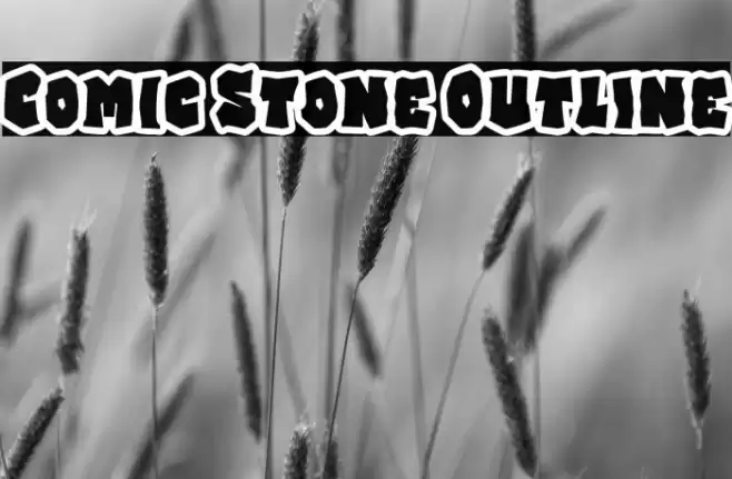 Comic Stone Outline Font examples