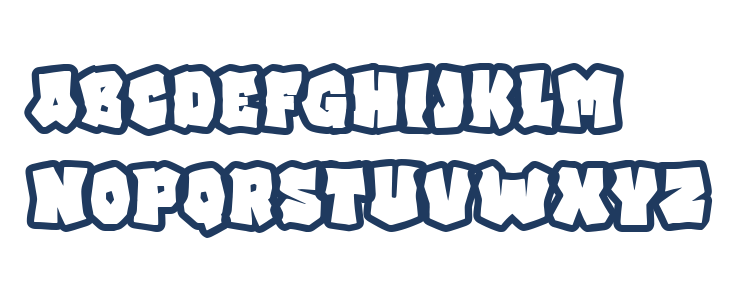 Comic Stone Outline Lowercase