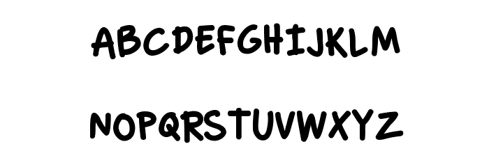 Comic Strip Font LOWERCASE