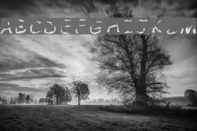 Comic Tragedy Flames Font examples