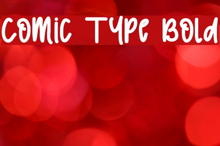 Comic Type Bold Font examples