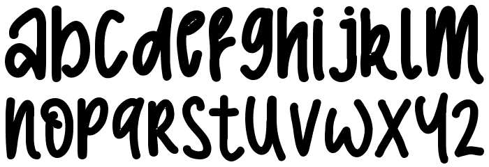 Comic Type Bold Font LOWERCASE