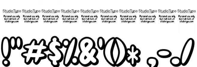 Comic White Rabbit Font OTHER CHARS