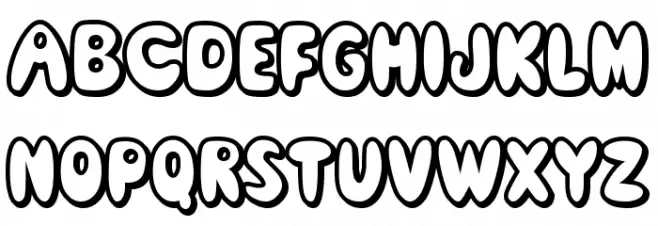 Comic White Rabbit フォント 大文字
