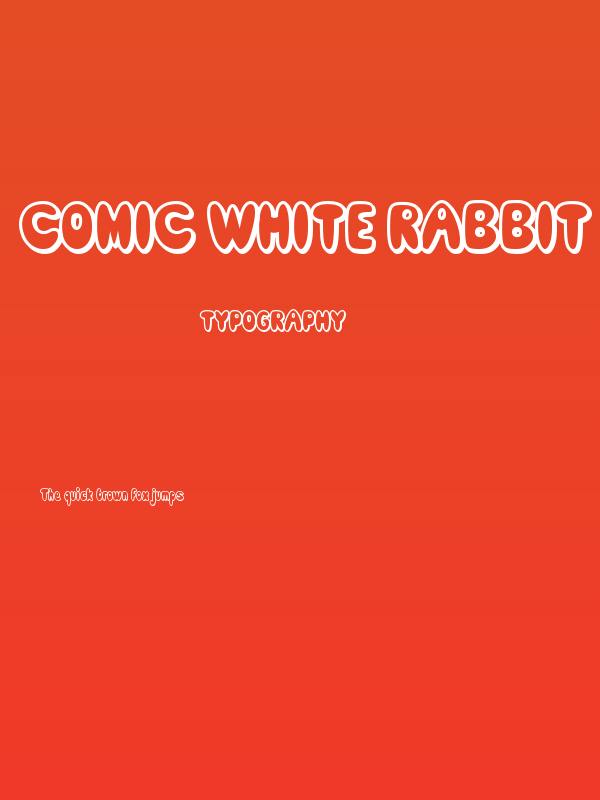Comic White Rabbit Poster