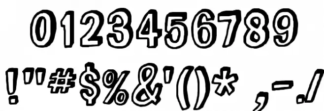 Comic Zine Font Alte caractere