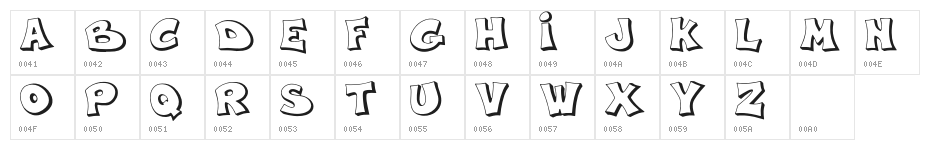 ComicBoomBubble_DEMO Character Map