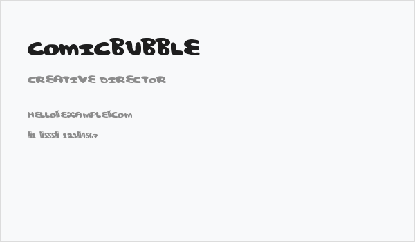 ComicBubble Business Card