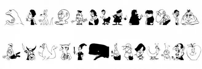 ComicChars Шрифта ВЕРХНИЙ