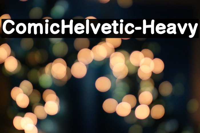 ComicHelvetic-Heavy Font examples