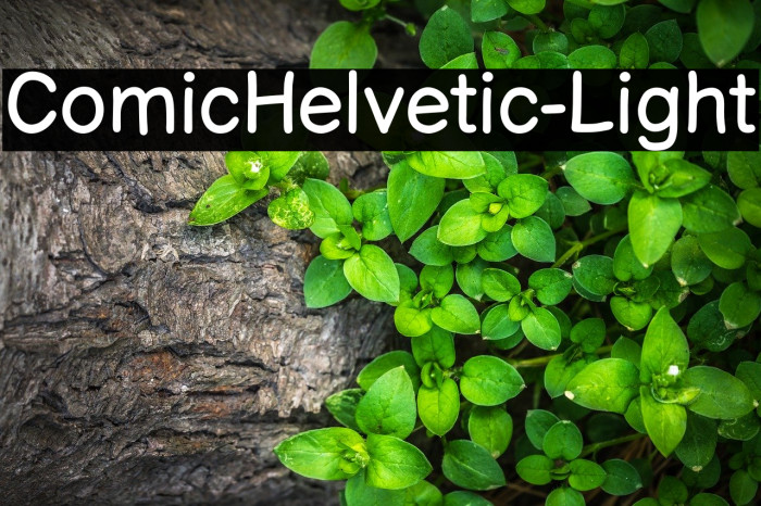 ComicHelvetic-Light Font examples