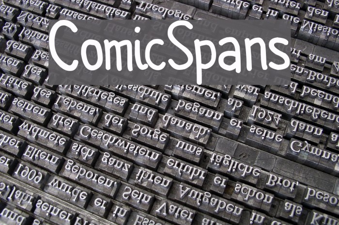 ComicSpans Font examples