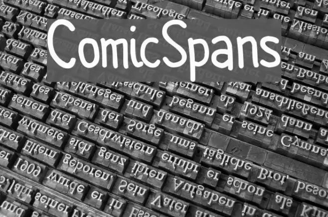 ComicSpans Font examples