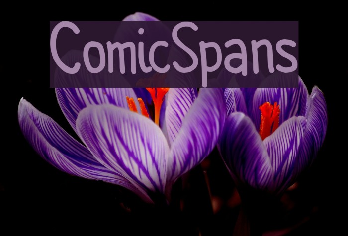 ComicSpans Font examples