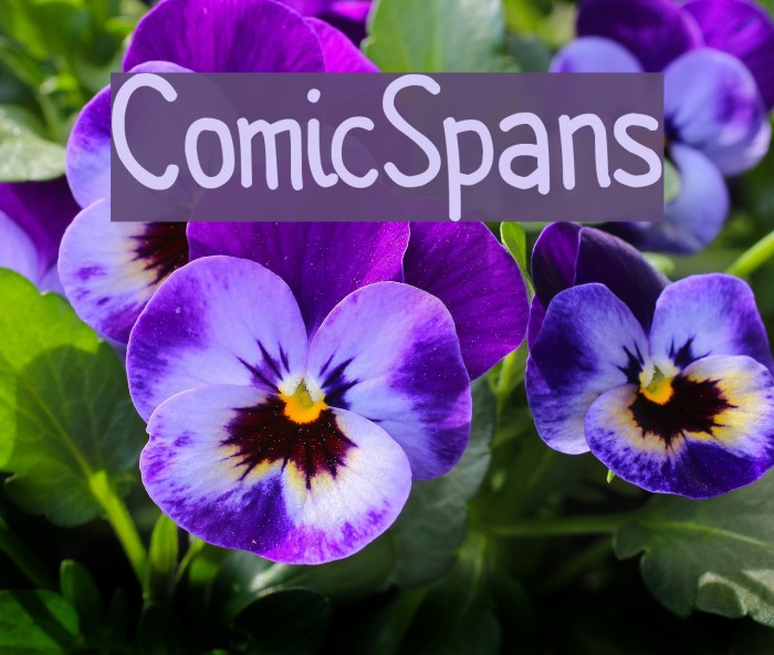 ComicSpans Font examples