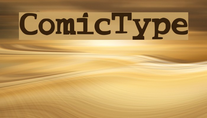 ComicType Font examples