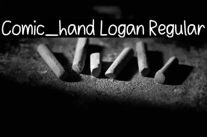 Comic_hand Logan Regular Fonte examples