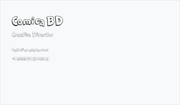 Comica BD Business Card