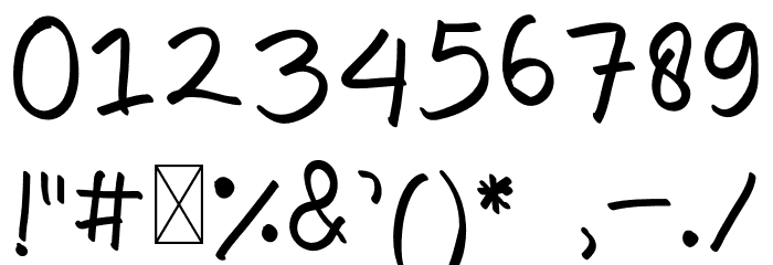 Comica Regular 1 Font OTHER CHARS