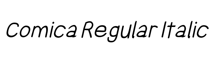 Comica Regular Italic Font