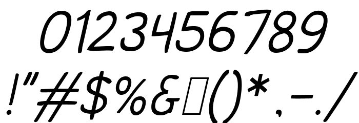 Comica Regular Italic Polices AUTRES CHARS