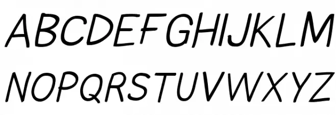Comica Regular Italic Font Litere mari