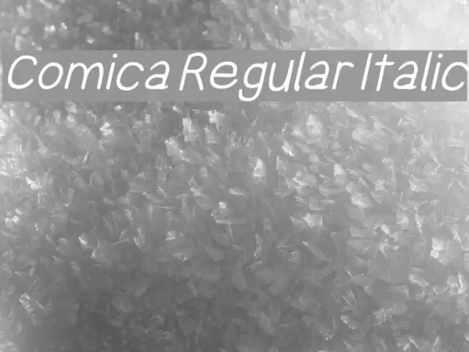 Comica Regular Italic Font examples