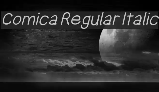 Comica Regular Italic Font examples