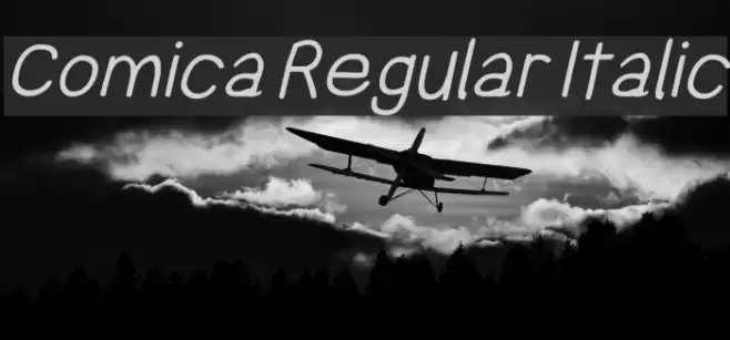 Comica Regular Italic Font examples