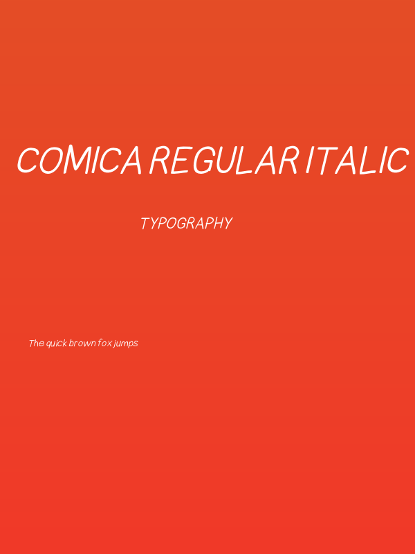 Comica Regular Italic Poster
