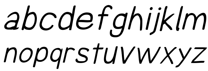 Comica Regular Italic Polices MINUSCULES