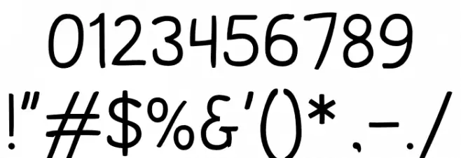 Comica Regular Font OTHER CHARS