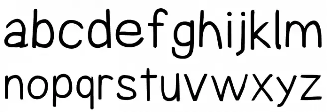 Comica Regular Caratteri MINUSCOLO