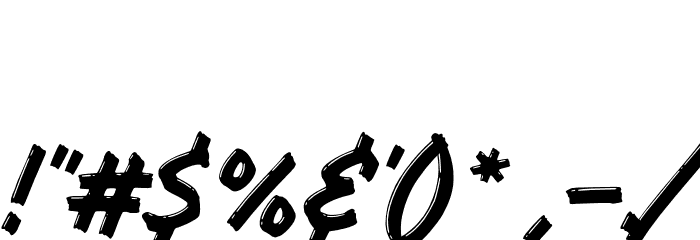 ComicaBrush-Regular Font OTHER CHARS
