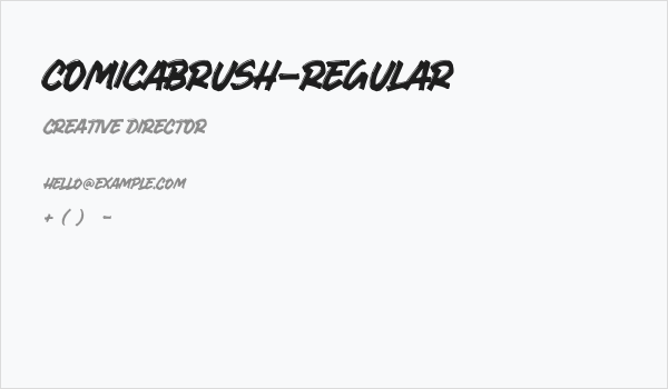 ComicaBrush-Regular Business Card