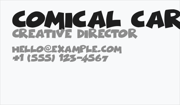 Comical Cartoon Business Card
