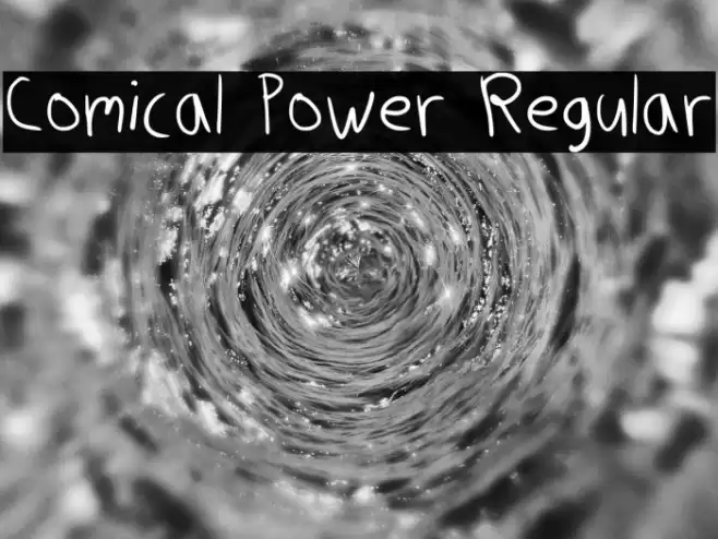 Comical Power Regular Font examples
