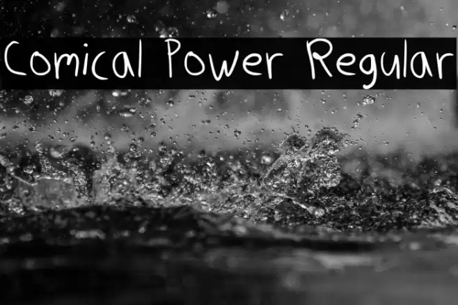 Comical Power Regular Font examples